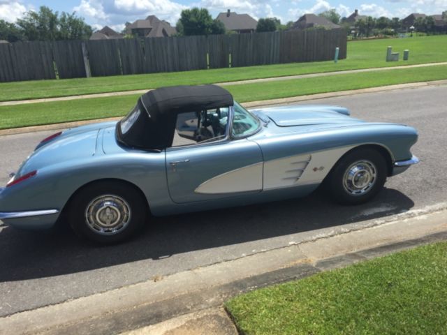1960 Blue Chevrolet Corvette Convertible