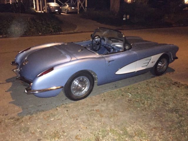 1960 Blue Chevrolet Corvette Convertible