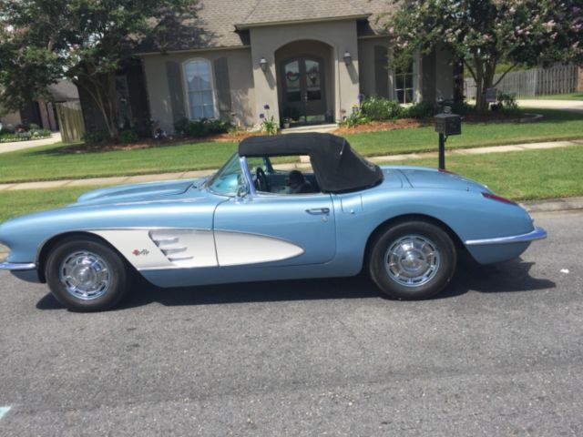 1960 Blue Chevrolet Corvette Convertible