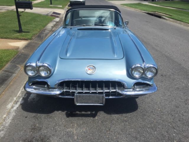 1960 Blue Chevrolet Corvette Convertible