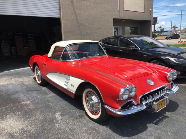 1960 Red Chevrolet Corvette Convertible