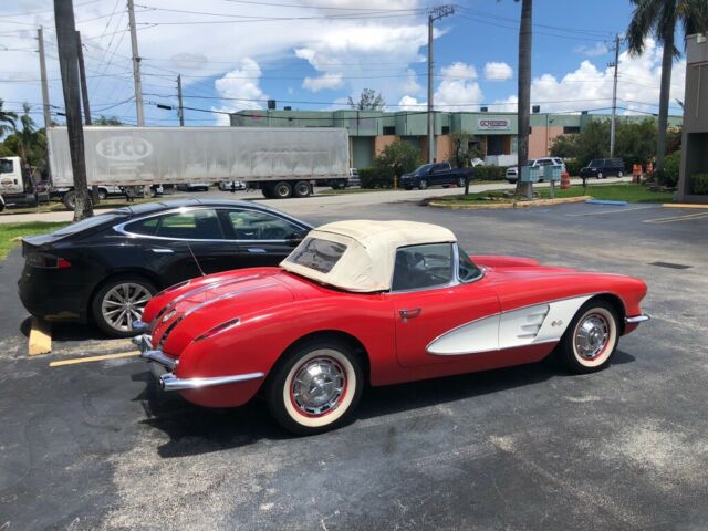 1960 Red Chevrolet Corvette Convertible