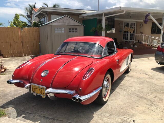 1960 Red Chevrolet Corvette Convertible