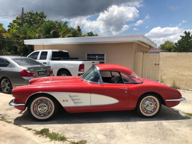 1960 Red Chevrolet Corvette Convertible
