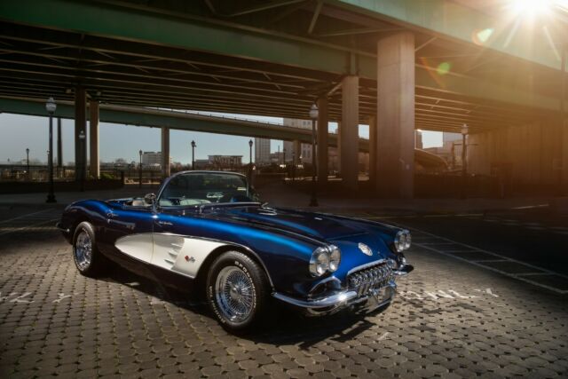 1960 Blue Chevrolet Corvette Convertible