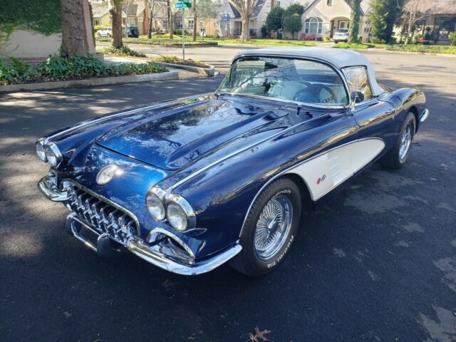 1960 Blue Chevrolet Corvette Convertible