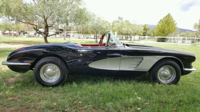 1960 Black Chevrolet Corvette Convertible