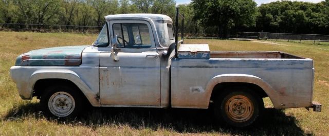 1960 black Ford F-100 Standard Cab Pickup