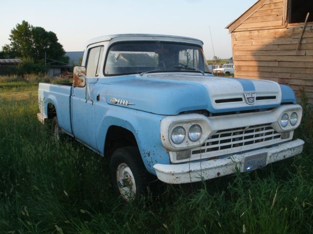 1960 Blue Ford F-100 Standard Cab Pickup
