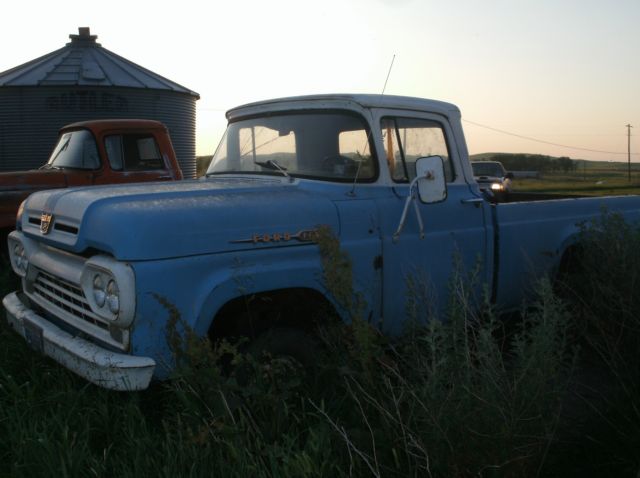 1960 Blue Ford F-100 Standard Cab Pickup