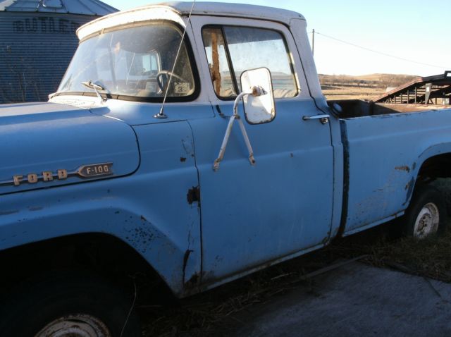 1960 Blue Ford F-100 Standard Cab Pickup