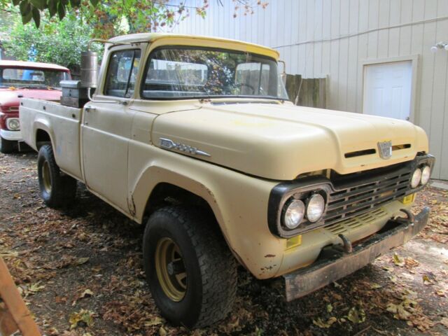 1960 Yellow Ford F-100 Standard Cab Pickup