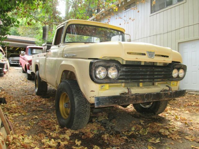 1960 Yellow Ford F-100 Standard Cab Pickup