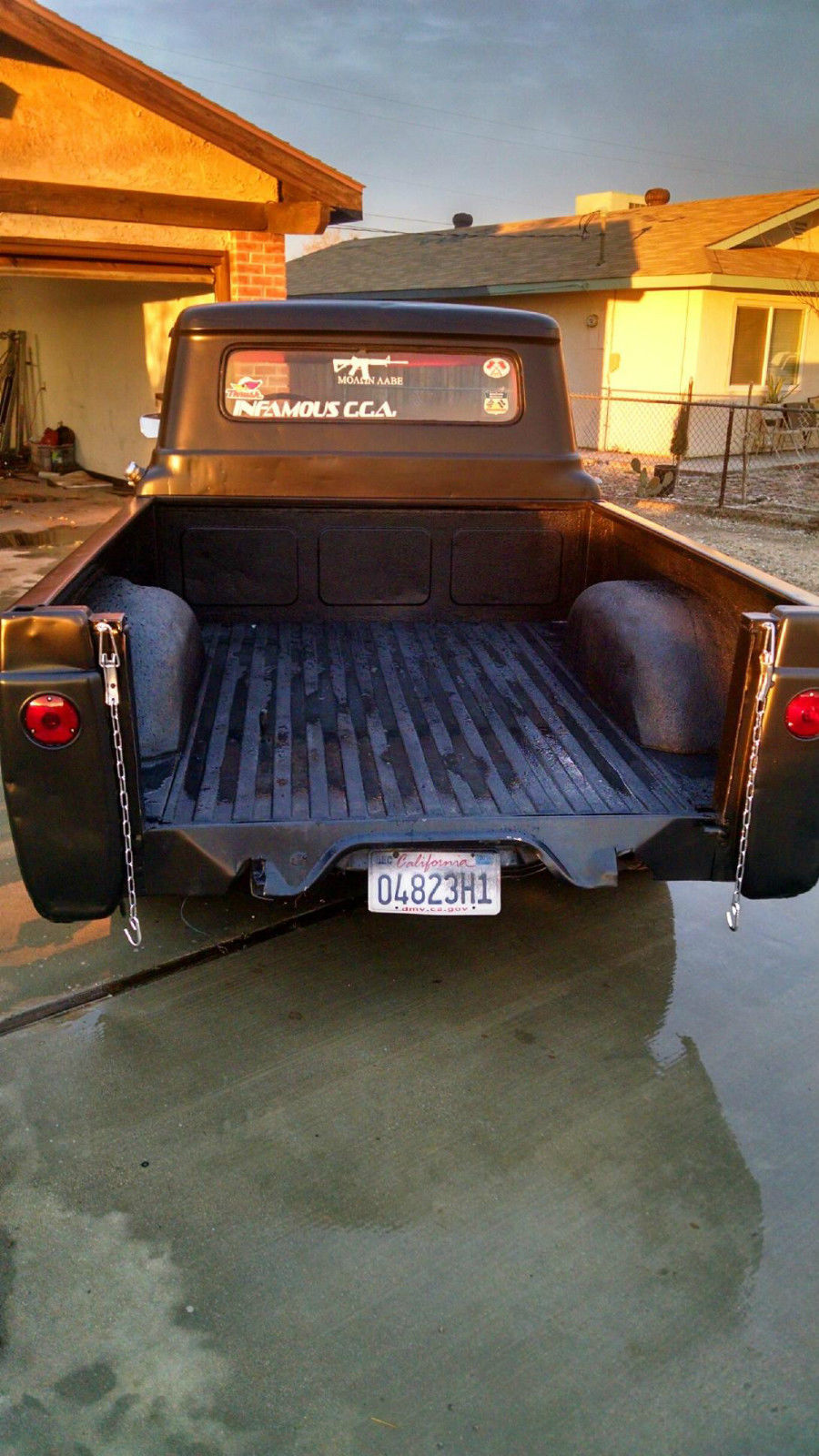 1960 matte black Ford F-100 Standard Cab Pickup