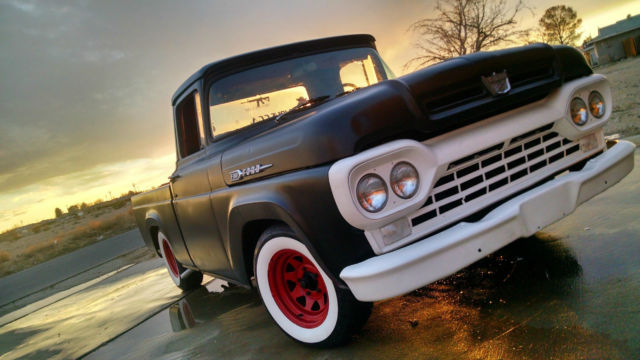1960 Black Ford F-100 Crew Cab Pickup