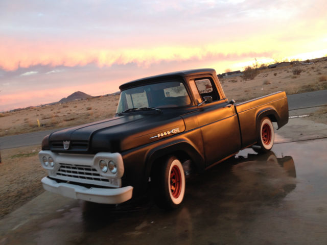 1960 Black Ford F-100 Crew Cab Pickup