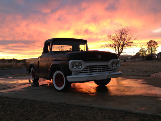1960 Black Ford F-100 Crew Cab Pickup