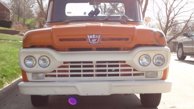 1960 Orange Ford F-100 Truck