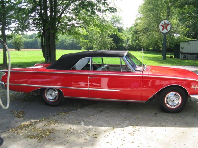 1960 RED Ford Galaxie Convertible