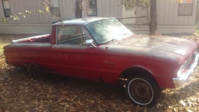 1960 Red Ford Ranchero Standard Cab Pickup