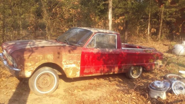 1960 Red Ford Ranchero Standard Cab Pickup