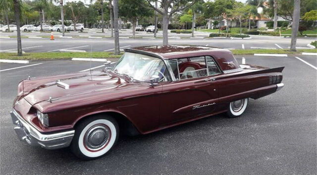 1960 Burgundy Ford Thunderbird Coupe
