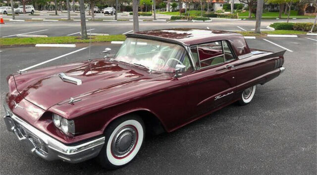 1960 Burgundy Ford Thunderbird Coupe
