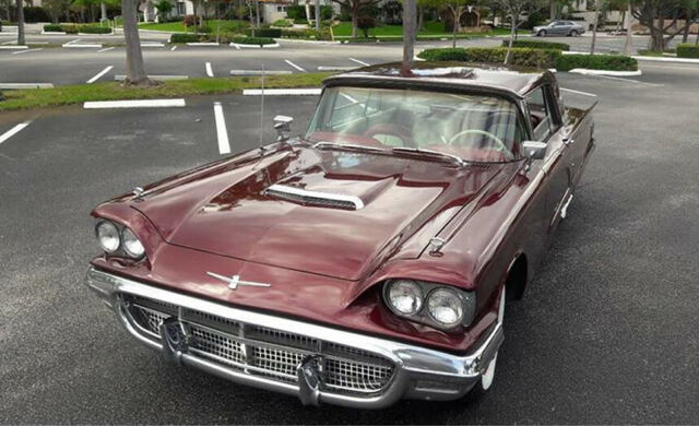 1960 Burgundy Ford Thunderbird Coupe