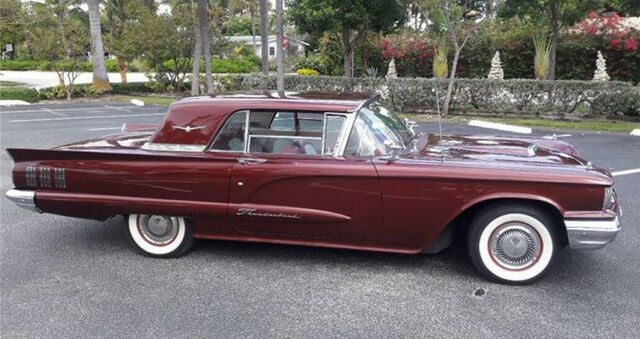 1960 Burgundy Ford Thunderbird Coupe
