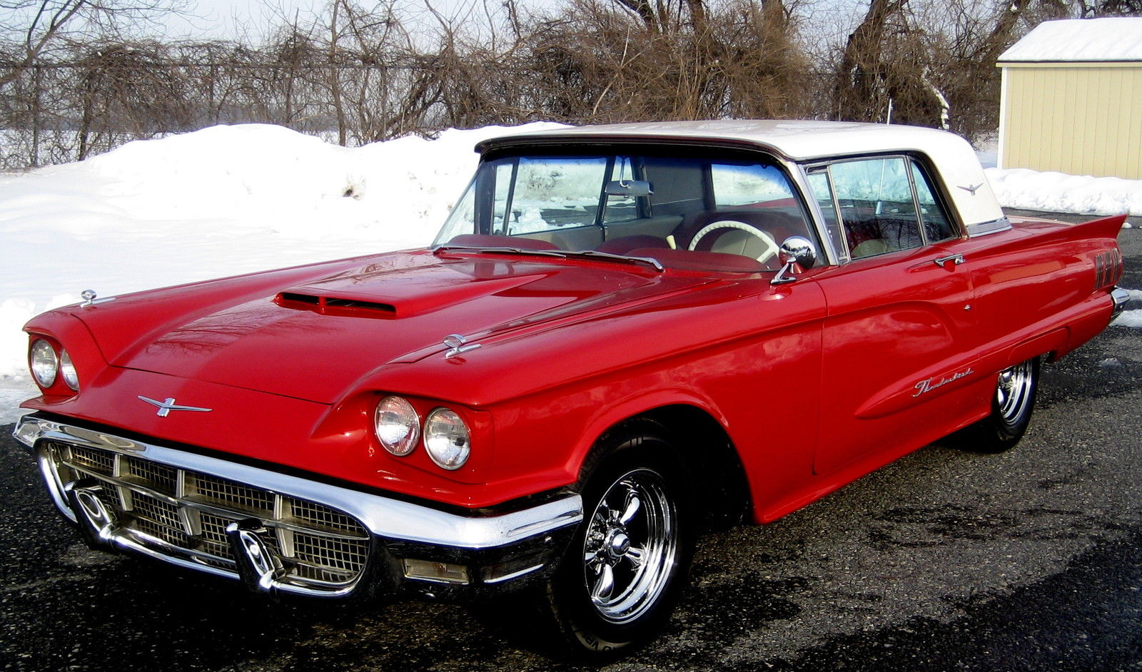 1960 Red/White Top Ford Thunderbird Coupe