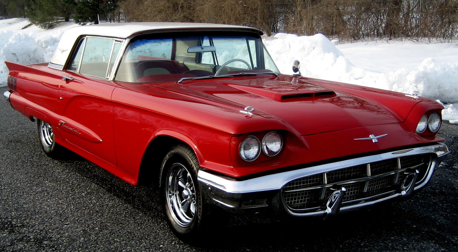 1960 Red/White Top Ford Thunderbird Coupe