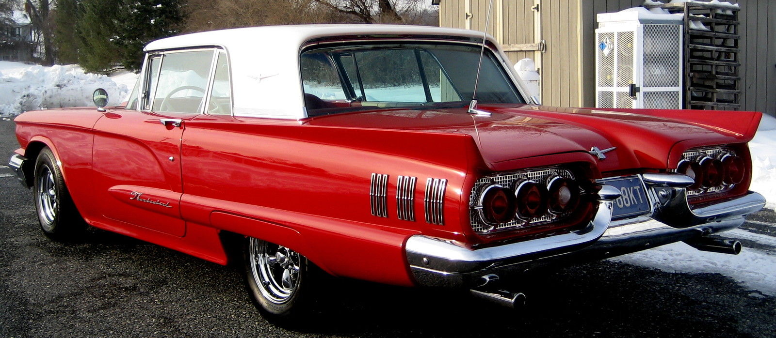 1960 Red/White Top Ford Thunderbird Coupe