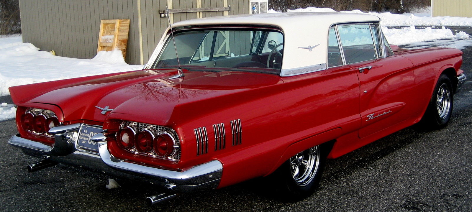 1960 Red/White Top Ford Thunderbird Coupe