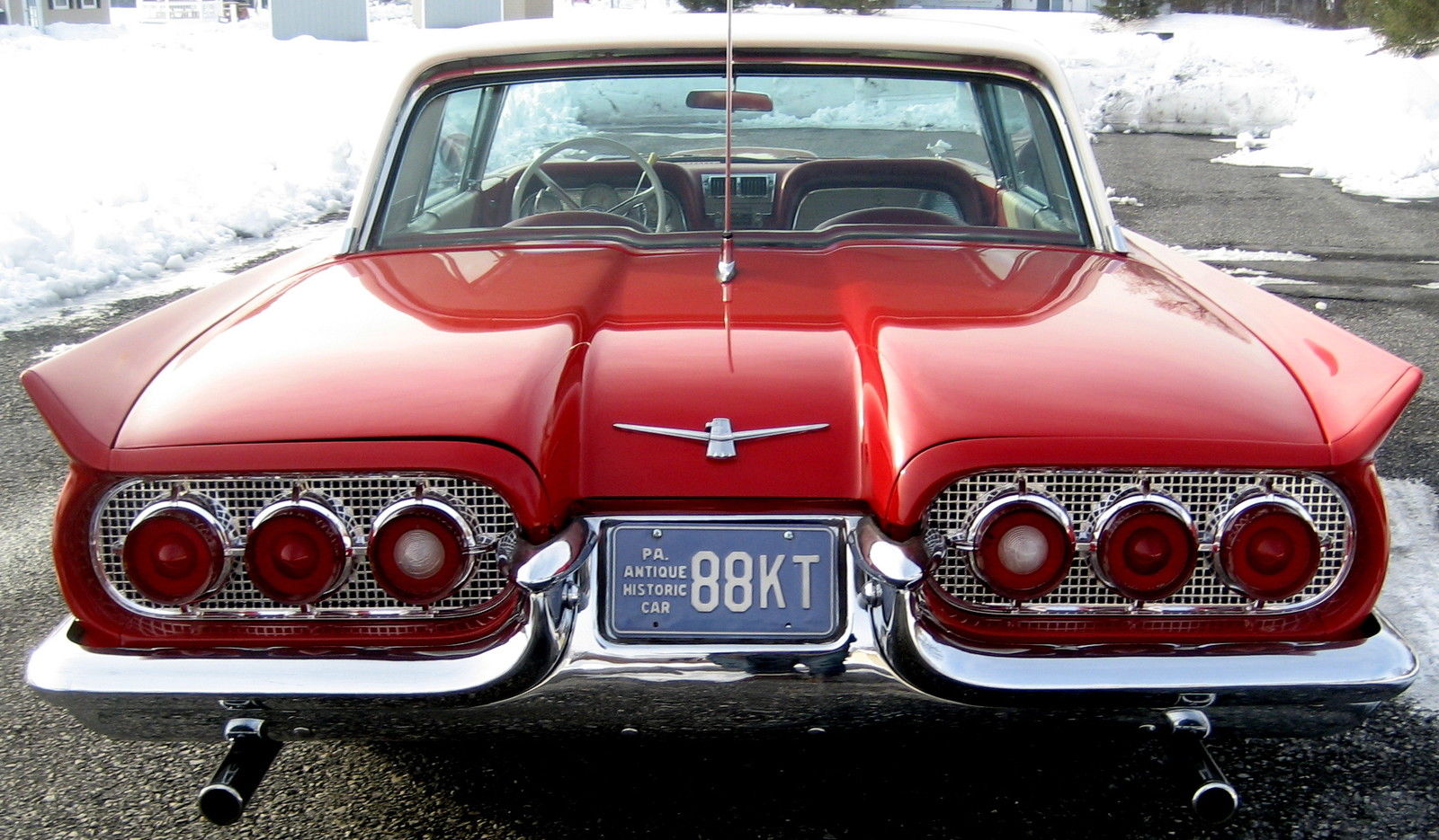 1960 Red/White Top Ford Thunderbird Coupe