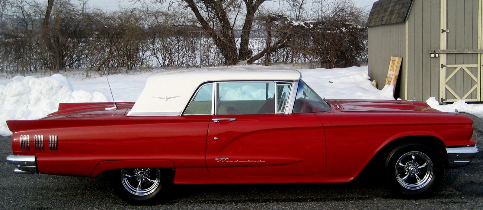 1960 Red/White Top Ford Thunderbird Coupe
