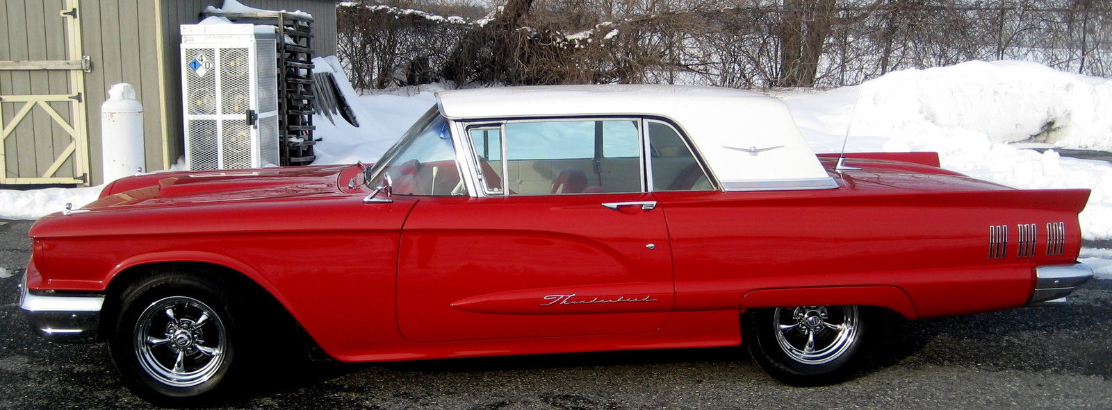 1960 Red/White Top Ford Thunderbird Coupe