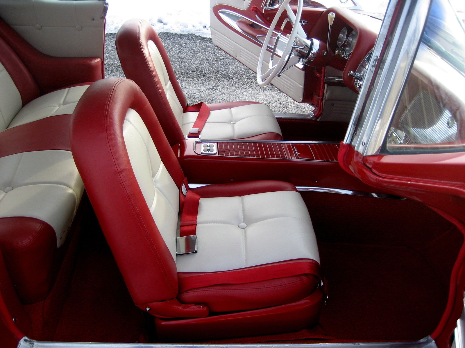 1960 Red/White Top Ford Thunderbird Coupe