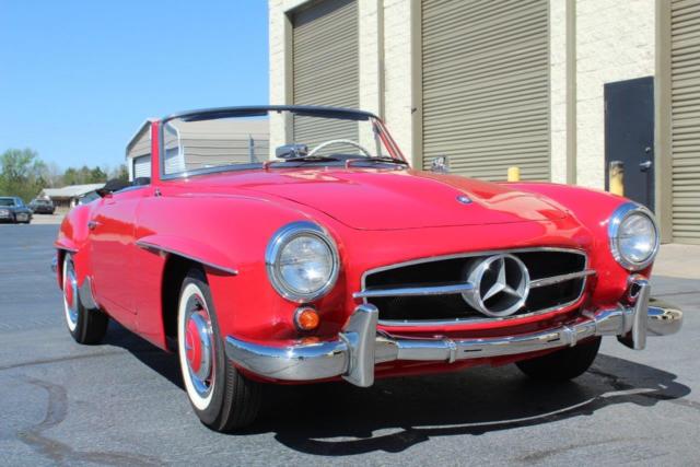 1960 Red Mercedes-Benz SL-Class Convertible