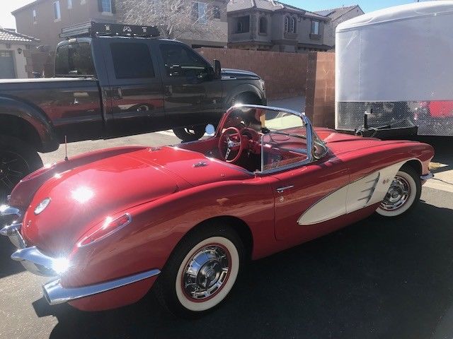 1960 Red Chevrolet Corvette Convertible