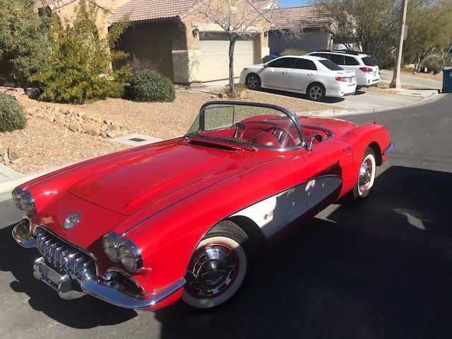 1960 Red Chevrolet Corvette Convertible