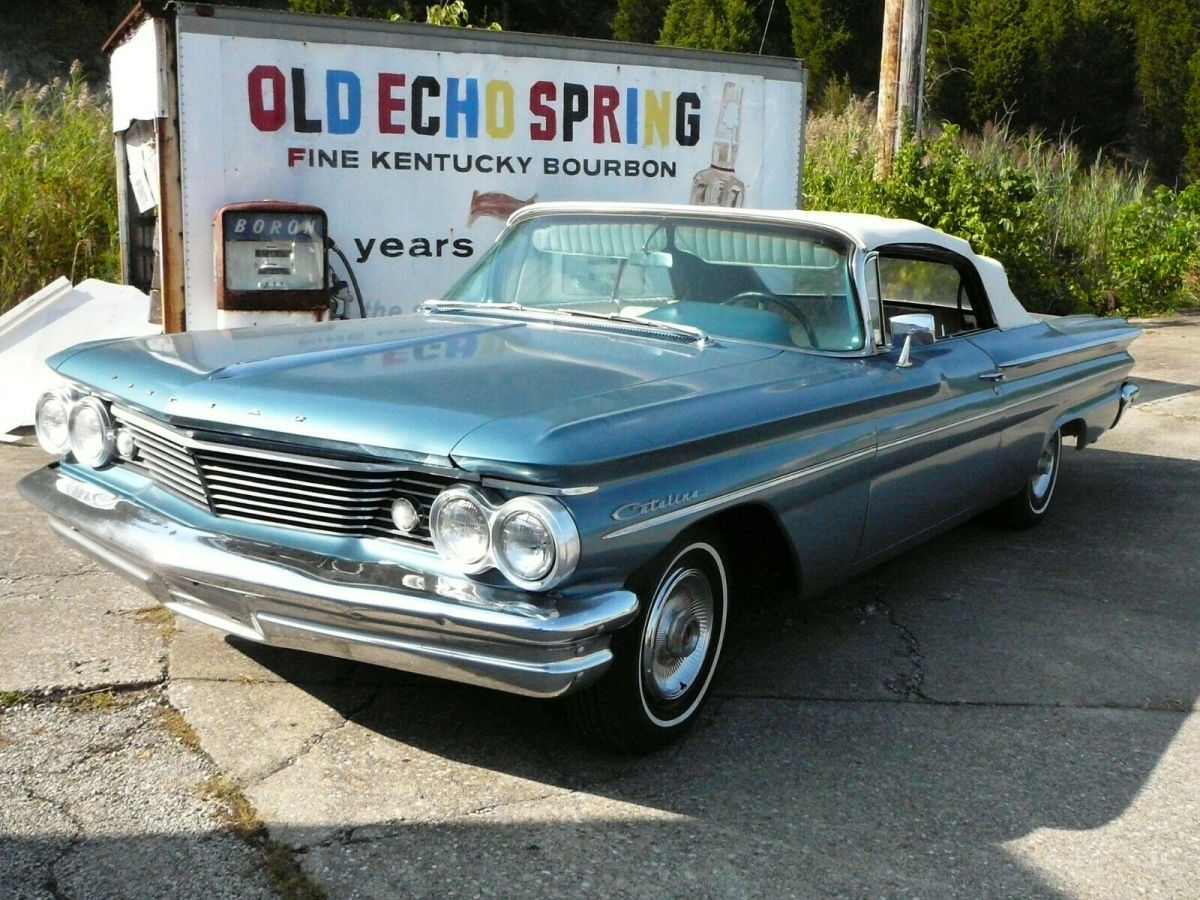 1960 Blue Pontiac Catalina Convertible