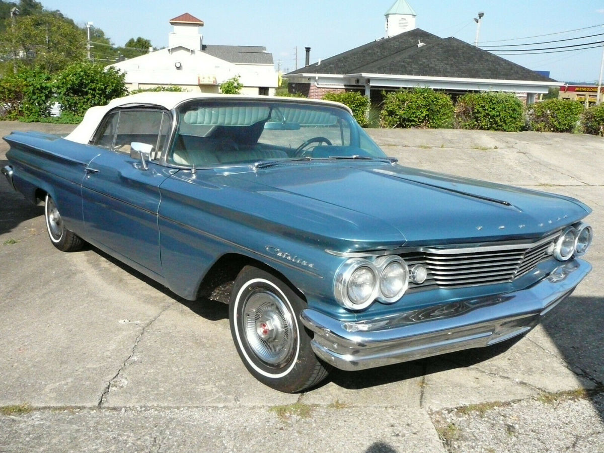1960 Blue Pontiac Catalina Convertible