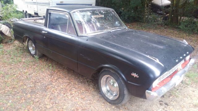 1960 Black Ford Ranchero Standard Cab Pickup