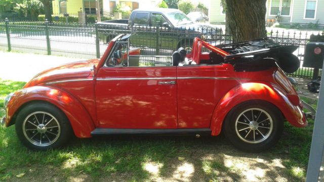 1960 Red Volkswagen Beetle - Classic Convertible