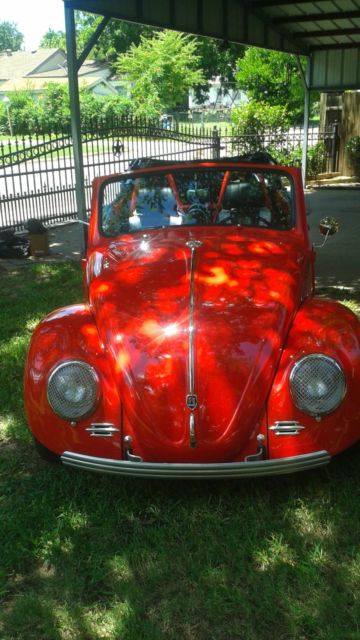 1960 Red Volkswagen Beetle - Classic Convertible