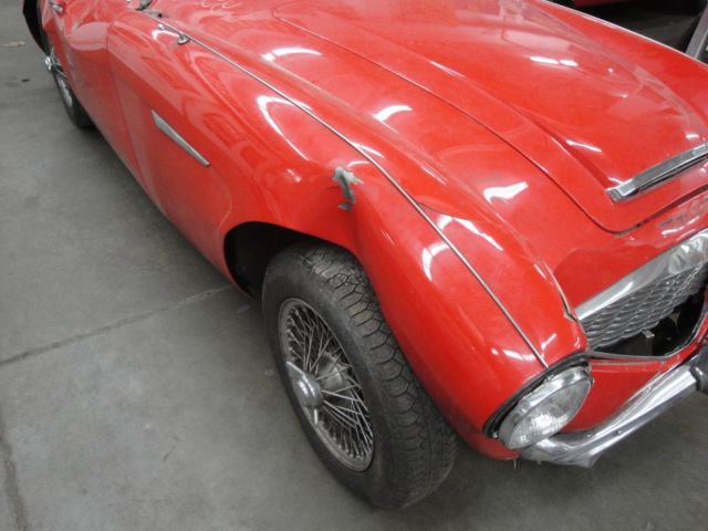 1961 Red Austin Healey 3000 Convertible