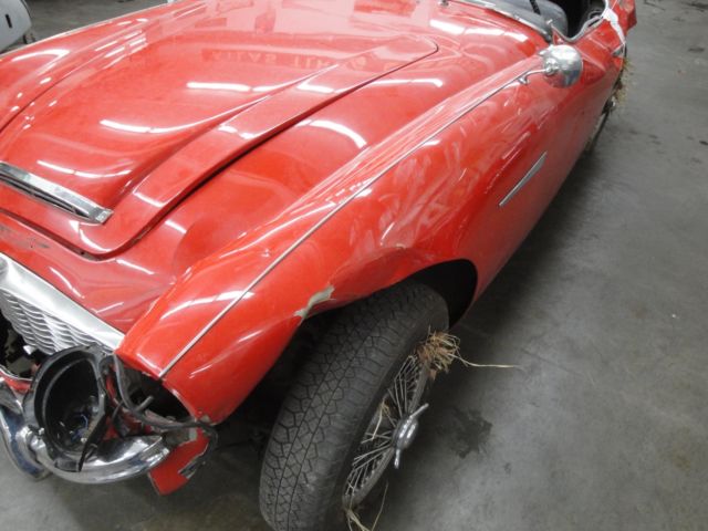 1961 Red Austin Healey 3000 Convertible