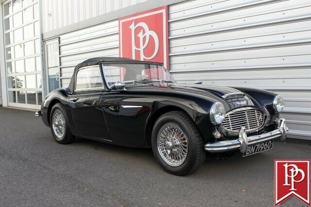 1961 Black Austin Healey 3000 2 Dr Roadster