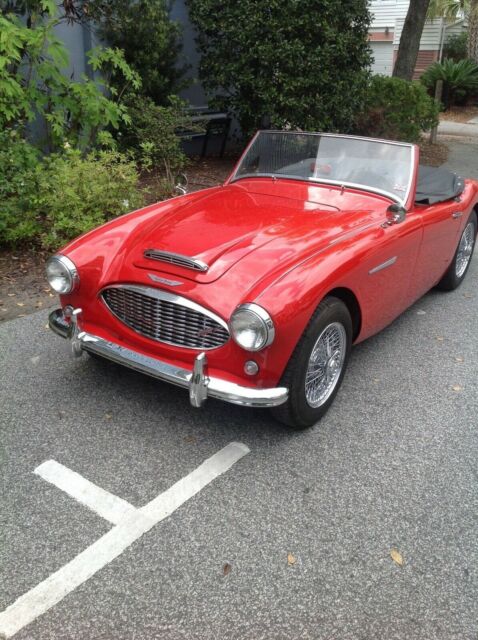 1961 Red Austin Healey 3000 Convertible