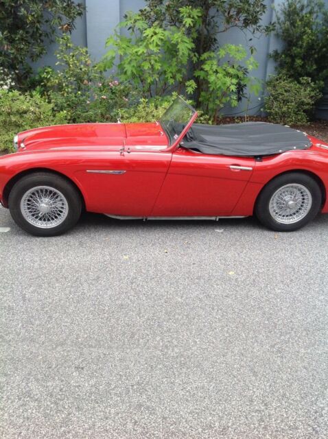 1961 Red Austin Healey 3000 Convertible